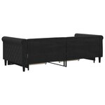 vidaXL Lit de jour avec gigogne et tiroirs noir 90x200 cm velours