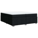 vidaXL Sommier à lattes de lit avec matelas Noir 200x200 cm Tissu