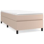 vidaXL Sommier à lattes de lit avec matelas Cappuccino 80x200 cm