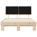 vidaXL Cadre de lit avec tête de lit rembourrée Noir 135 x 190 cm