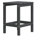 vidaXL Chaise de jardin Adirondack avec table PEHD Anthracite
