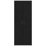 vidaXL Buffet en chêne noir - 60 x 32 x 153 cm - Bois d'ingénierie