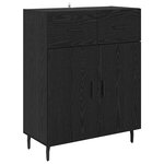 vidaXL Haut Armoire avec tiroir Chêne noir 69 5 x 34 x 180 cm