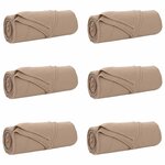 vidaXL Couvertures à jeter 6 Pièces Camel 280 x 210 cm Toison