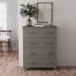 vidaXL Buffet HAMAR Gris clair 79x40x103 5 cm Bois massif de pin