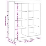 vidaXL Buffet chêne artisanal 41 x 37 x 100 cm Bois d'ingénierie