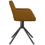 vidaXL Chaises pivotantes à manger lot de 2 Marron Velours