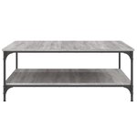 vidaXL Table basse sonoma gris 100x100x40 cm bois d'ingénierie