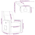 vidaXL Fauteuil inclinable gris nuage tissu