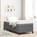 vidaXL Cadre de lit Gris clair 90x200 cm Tissu en velours côtelé