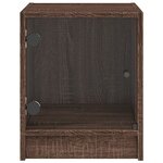 vidaXL Tables de chevet et portes vitrées 2Pièces chêne marron 35x37x42cm