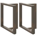 vidaXL Pieds de table à manger en T  2 pièces  noir  80 x 35 x (72-73) cm  acier