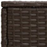 vidaXL Tables d'appoint de jardin 3 Pièces marron résine tressée