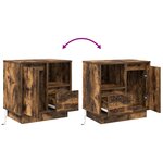 vidaXL Cabinet de chevet Chêne fumé 50 x 34 5 x 50 cm.
