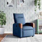 vidaXL Fauteuil inclinable Bleu Tissu