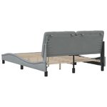 vidaXL Cadre de lit avec LED sans matelas gris clair 120x200 cm tissu