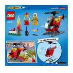 Lego 60318 city fire l'hélicoptere des pompiers  jouet pour filles et garçons +4 ans  figurine pompier et brique de démarrage