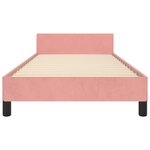 vidaXL Cadre de lit avec tête de lit Rose 90x200 cm Velours