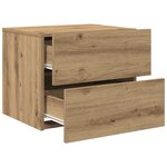 vidaXL Cabinet de chevet mural avec chêne artisanal 50 x 39 x 41 cm