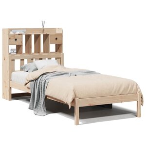 vidaXL Lit bibliothèque sans matelas 90x190 cm bois de pin massif