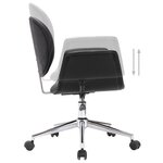 vidaXL Chaises pivotantes à manger lot de 6 noir similicuir