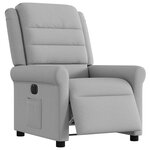 vidaXL Fauteuil inclinable électrique gris nuage tissu