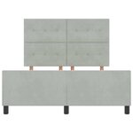 vidaXL Cadre de lit avec tête de lit Gris clair 140 x 190 cm Velours