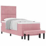 vidaXL Lit à ressorts avec matelas Rose 80 x 200 cm Velours