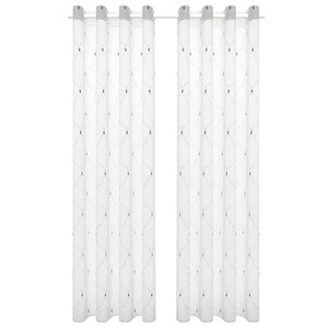 vidaXL Rideaux 2 Pièces Blanc 140 x 245 cm Polyester