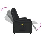 vidaXL Fauteuil de massage Noir Similicuir