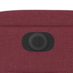 vidaXL Fauteuil inclinable électrique Rouge bordeaux Tissu