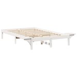 vidaXL Cadre de lit avec tables de chevet Blanc 120 x 190 cm Blanc