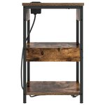 vidaXL Cabinet de chevet Chêne fumé 41 x 31 x 51 cm Bois d'ingénierie