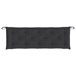 vidaXL Coussin de banc de jardin noir 150x50x7 cm tissu oxford