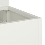 vidaXL Jardinière de jardin 3 niveaux 90x90x35 cm Acier blanc