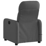 vidaXL Fauteuil inclinable de massage électrique gris foncé tissu
