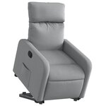 vidaXL Fauteuil inclinable Gris clair Tissu