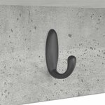 vidaXL Porte-manteau mural avec étagère Gris béton 75 x 16 x 26 cm
