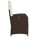 vidaXL Chaises inclinables de jardin lot de 2 avec repose-pied rotin