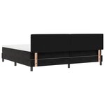 Lit à ressort vidaXL avec matelas et LED Noir 200x200 cm Velours