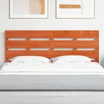 vidaXL Tête de lit en bois massif de pin marron ciré  140 cm