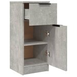 vidaXL Buffets 2 Pièces Gris béton 30x30x70 cm Bois d'ingénierie