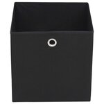 vidaXL Boîtes de rangement 10 Pièces Tissu intissé 28x28x28 cm Noir