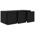 vidaXL Meuble TV Noir 80x34x30 cm Bois d'ingénierie