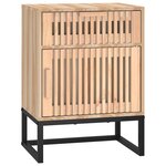 vidaXL Tables de chevet 2 Pièces 40x30x55 5 cm bois ingénierie et fer