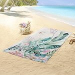 Good morning serviette de plage verdi 100x180 cm multicolore