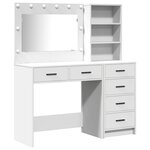 vidaXL Table de Toilette Blanc 78.5 x 41 x 135 cm Bois d'ingénierie