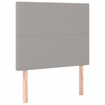 vidaXL Sommier à lattes de lit et matelas et LED Gris clair 100x200 cm