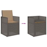 vidaXL Ensemble de salle à manger pour jardin avec coussin 7 Pièces PP