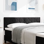 vidaXL Tête de lit Montage mural Géométrique Noir 160 cm Velours